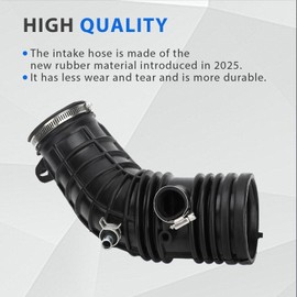 LCKRVOL 17228-RAA-A00 Air Intake Hose Tube With Clamps Compatible with 2003-2007 Honda Accord 2.4L L4 DOHC Replaces # 17228RAAA00 696-739 696739