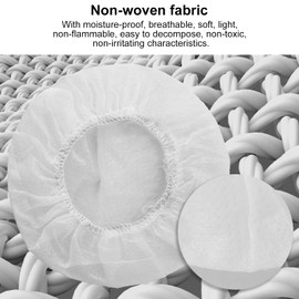 Yizhet Pack of 200 headphone protection covers, disposable ear cups, headphone covers, disposable covers, headphone covers for most on ear headphones with 7 to 8.5 cm ear pads (white)