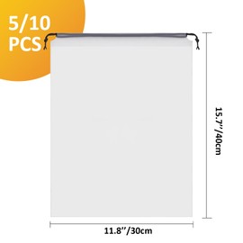 10-Pack Clear Shoe Bags for Travel,Waterproof Dustproof Drawstring Travel Shoe Bags for Packing, H HOME-MART Portable Travel Shoe Storage Bag for Men and Women