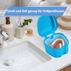 Denture Box Cleaning Set with Denture Brush, Denture Box Prosthesis