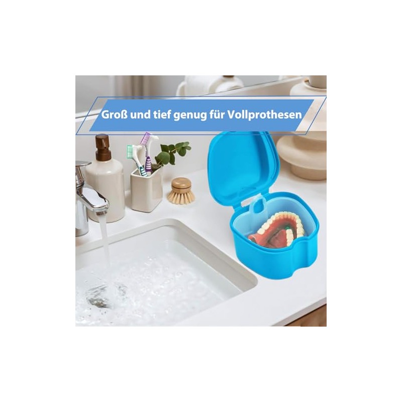 Denture Box Cleaning Set with Denture Brush, Denture Box Prosthesis