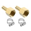 sourcing map 2pcs Brass Hose Barb Fittings, 5/16" Barb x