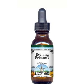 Evening Primrose Herb Glycerite Liquid Extract (1:5) - Strawberry Flavored (1 oz, ZIN: 512812) - 3 Pack