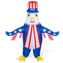 WinnerWhy Inflatable Bald Eagle Costume 4th of July Blow up Mascot Costume for Adult Independence Day Patriotic Parade