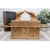 Golden Judaic Ark Of Covenant Model With Contents Decorative Box