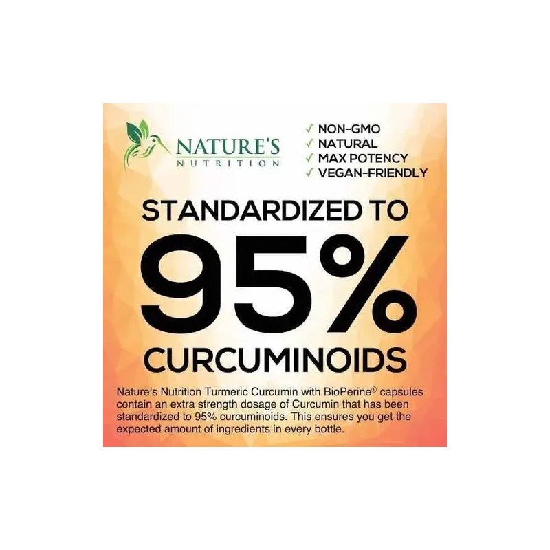 Turmeric Curcumin 180caps Con Bioperina 2600mg. Hecho En E.u