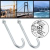 Briny River M10 Hook Bolt J Long Shank Threaded Bolt