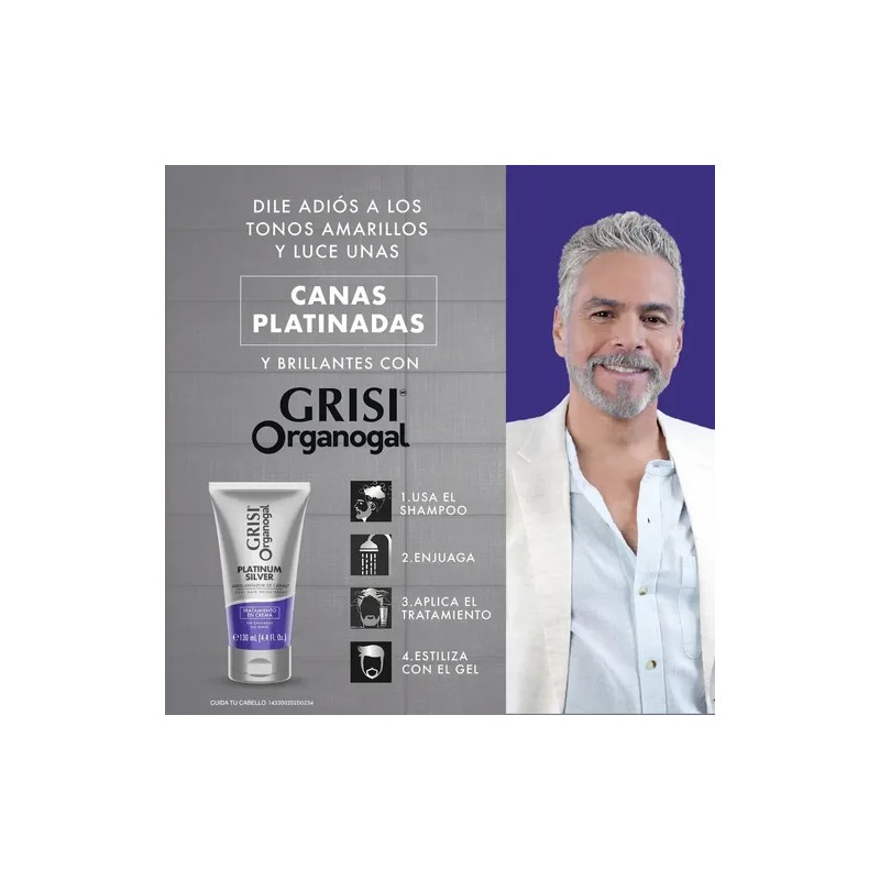 Organogal Grisi Tratamiento Silver Canas Platinadas 130 Ml