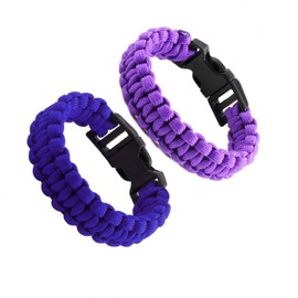 L&F Home Paracord Bracelet Set for Men Women Boys Girls Bracelets Rope Braided with Parachute Cord for Emergency Outdoor Survival- Great Party Favors Return Gifts (Purple/Blue)