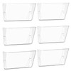 Gawerk 6 Pack Clear Acrylic Single Pocket, Plastic Hanging Wall