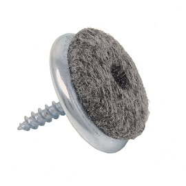 SBS Felt gliders with screw, diameter 35 mm, pack of 50, nickel-plated iron furniture gliders