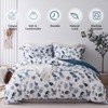 MILDLY 100% Long-Staple Cotton Duvet Cover Set Light Navy Ginkgo