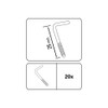 Gardinia Screw Hooks for Curtain Rods Matte Silver 2.5 cm,
