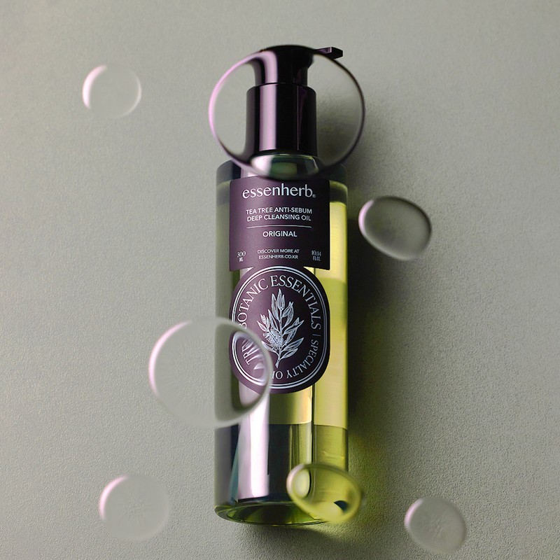 Essence Herb 티트리 안티 세범 딥 클렌징 오일 300ml Tea