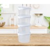Wham Cuisine Set 4 300ml Round Food Box White Lid-12379,