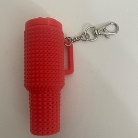 Crochet Pattern Tumbler Keychain for Keys and Accessories - Color: Blue
