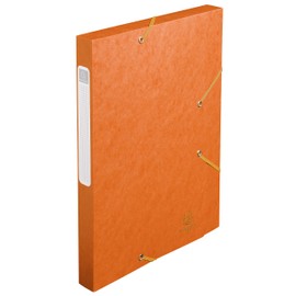 Exacompta 18517H Premium Collection Box with Elastic Band, 25 mm Wide, Made of Extra Strong Colorspan Cardboard with Spine Label for DIN A4, Archive Box, File Box, Document Box, Drawing Box, Portfolio