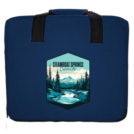 R and R Imports Steamboat Springs Design A Souvenir Destination Seat Cushion Navy Navy