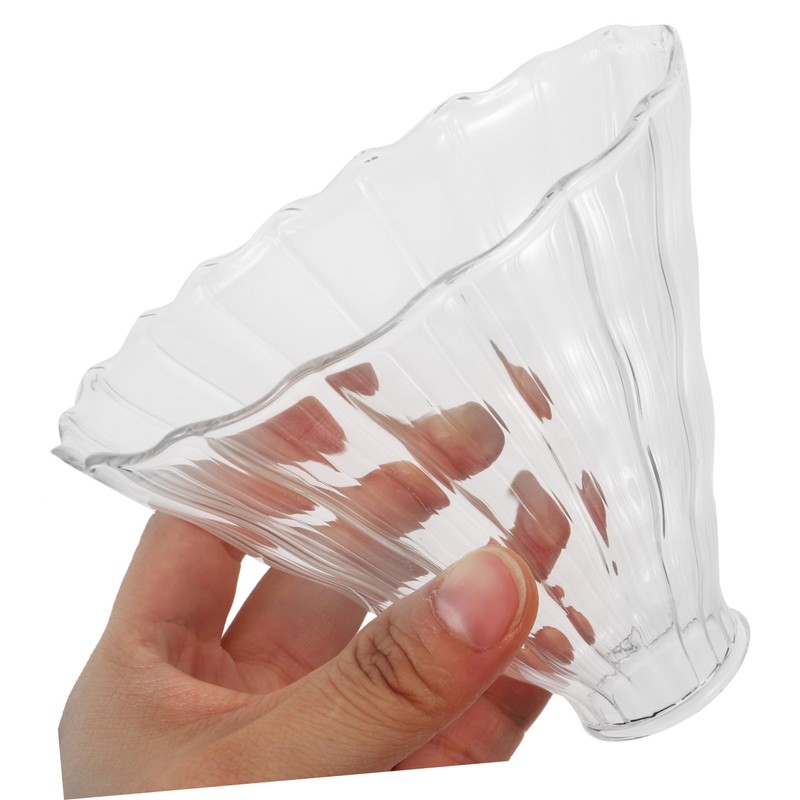 SHINEOFI 2pcs Heat Resistant Thick Glass Coffee Dripper Funnel Large