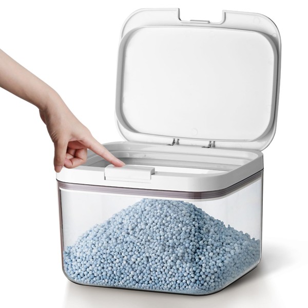 LivLab Mker Airtight Laundry Detergent Container with One-Press Lid |