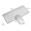 Importeek Kit Combo Teclado + Mouse Pc Laptop Inalambrico Multimedia