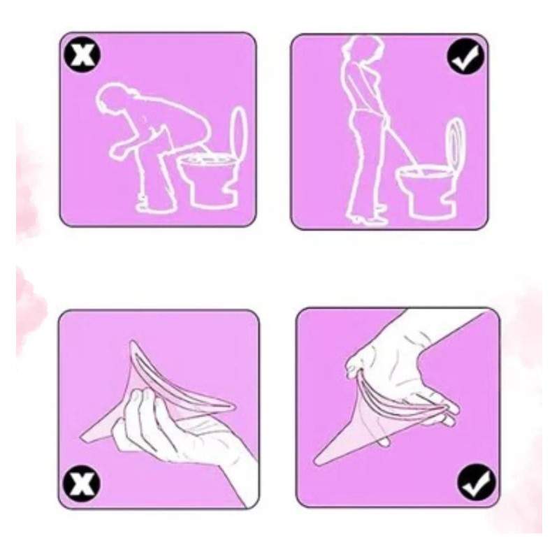 Universo en Linea Orinal Urinal Femenino Portátil Silicona Reutilizable 1pz