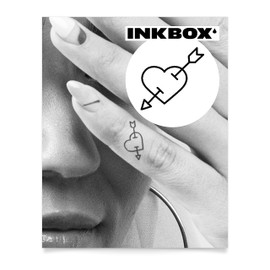 Inkbox Temporary Tattoos, Semi-Permanent Tattoo, One Premium Easy Long Lasting, Water-Resistant Temp Tattoo with For Now Ink - Lasts 1-2 Weeks, Nailed Down, 1 x 1 in