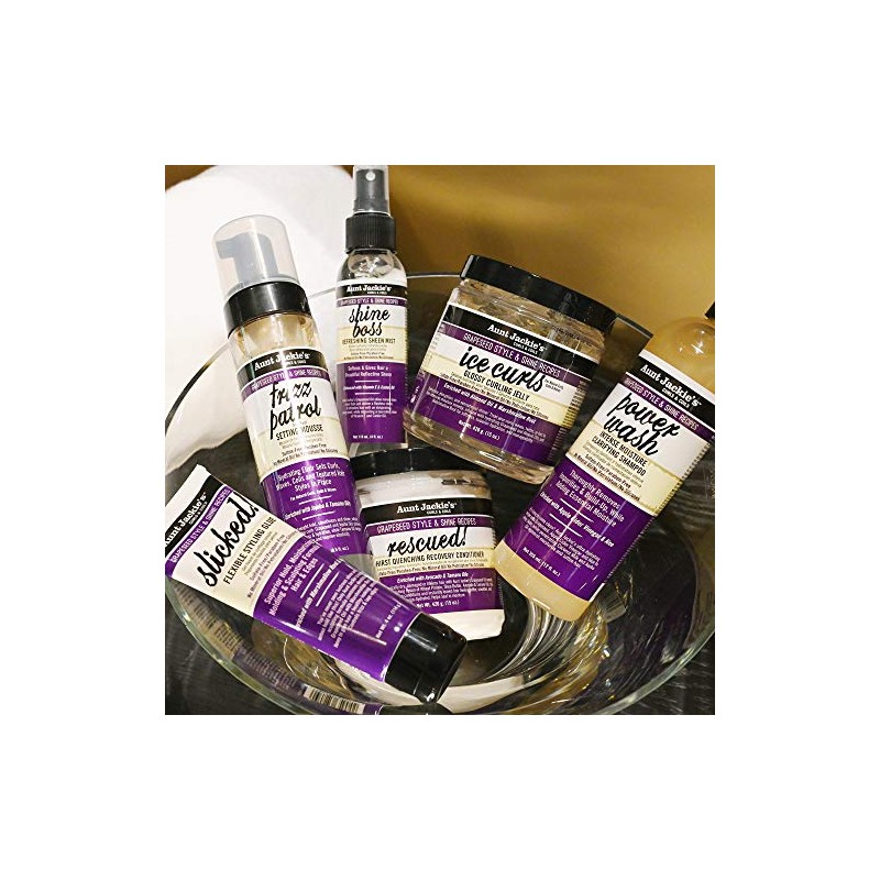 Aunt Jackie's Grapeseed Collection, Ice Curls Glossy Curling Jelly; Sulfate