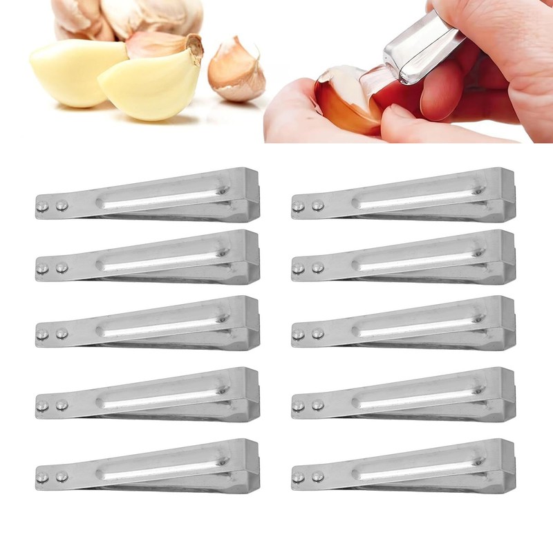 10pcs Fish Bone Tweezers Stainless Steel Flat Tip Hair Tweezers