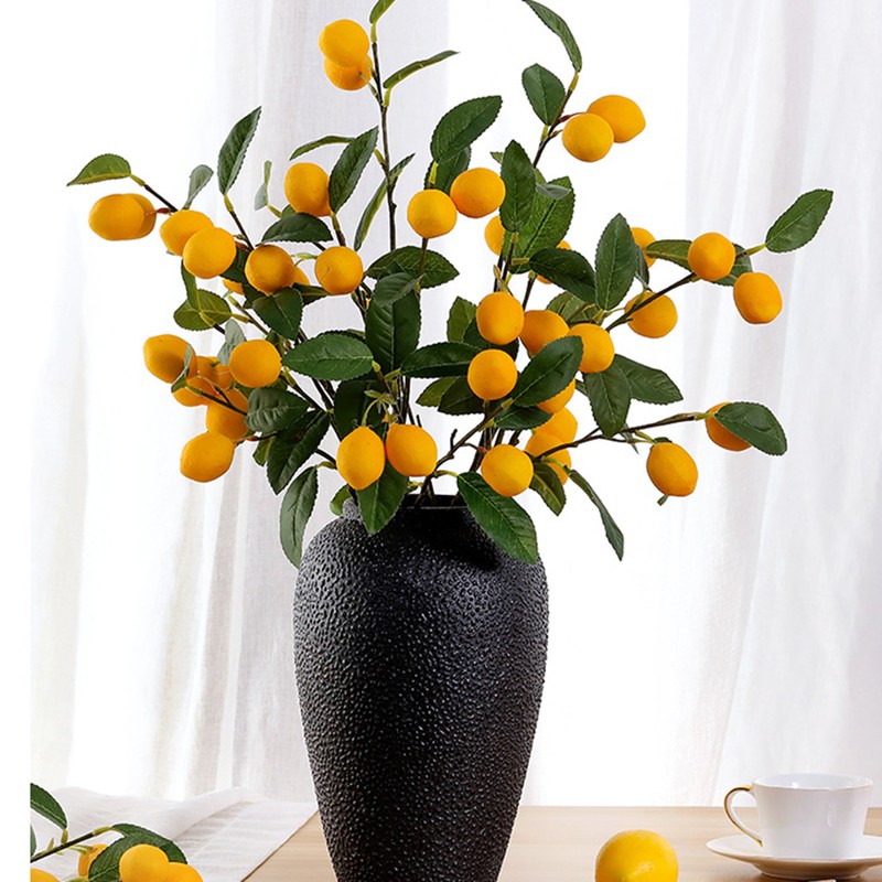 Artificial Tangerine Branches Simulation Orange Branch Lifelike Decorative Fake Fruit