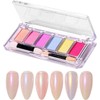 Polvo espejo para uñas 6 colores – Brillo alto y