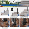 Zylorix 42" Cable Railing Post T304 Stainless Steel Angled Drilled
