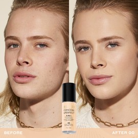 Milani Conceal + Perfect 1-in-1 Foundation - Caramel, Cruelty-Free Liquid Foundation, 1 Fl. Oz.