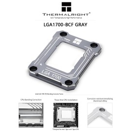 Thermalright Intel12th 13th Generation LGA1700 Anti-Bending Buckle,Curved Pressure Plate,CPU Fixing Buckle,CPU Stress Bending Correction Fixer,Fully Fitted and Fixed Without Trace Installation (Gray)
