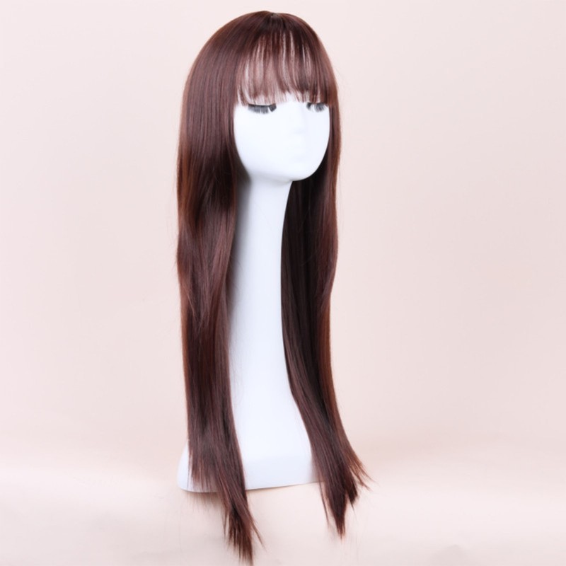 Long Straight Synthetic Hair High Density Silky Heat Resistant Fiber