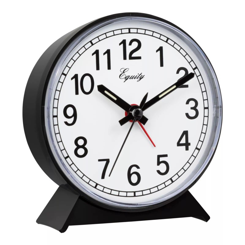La Crosse Technology Equity Black Analog Wind Up Alarm Clock