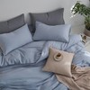MooMee Bedding Duvet Cover Set 100% Washed Cotton Twill Thick