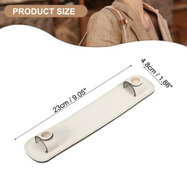 PATIKIL 9" x 2" Leather Shoulder Strap Pad, PU Leather Backpack Strap Pads Handbag Strap Protector Detachable Cushion Covers for Tote Bags Handbag Purse Crossbody, White