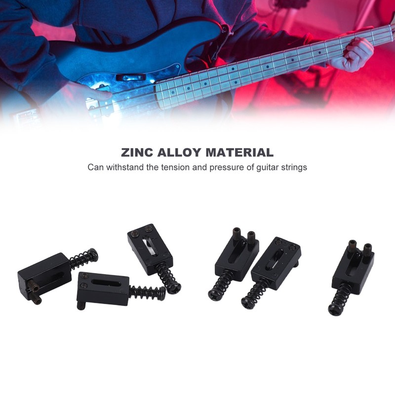 6 Pcs Electric Guitar Bridge Saddle Standard Zinc Alloy Guitar