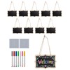 Gaahkai 10 PCS Large Hanging Chalkboard Signs, 9"x6" Reusable Double