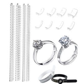 T TAKONE 14 Piece Ring Reducer Set, Includes Ring Sizer German Sizes, Spacers and Ring Reducer, Invisible Ring Reducer for Loose Rings (for Men and Women), Plastic