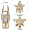 Artmag Christmas Tree Topper with 3D Glitter Adjustable Rotating White