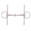 Korsteel Stainless Steel Full Cheek Snaffle Bit, 6"
