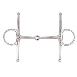Korsteel Stainless Steel Full Cheek Snaffle Bit, 6"