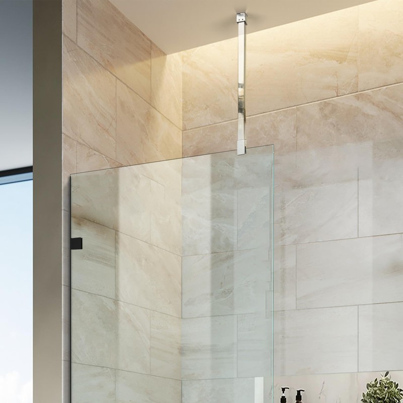 Shower Door Support Bar, Wall-to-Glass Support Arm 500-850mm Long to