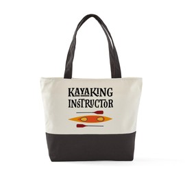 CafePress Kayaking Instructor Canvas Tote Top Zipper Closure