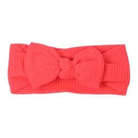 Three Little Tots- Waffle Knit Knotted Headband (Hot Pink)