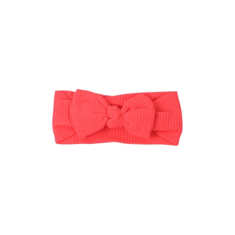 Three Little Tots- Waffle Knit Knotted Headband (Hot Pink)