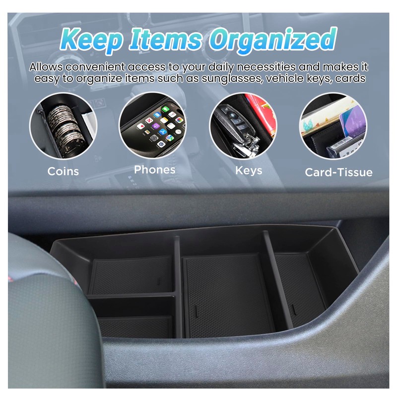 Sinminou Lower Center Console Organizer Tray Compatible with 2024-2025 Chevy