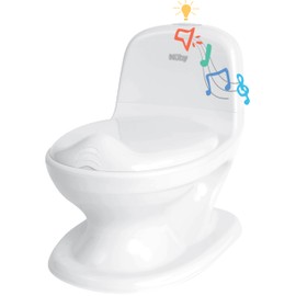 Nuby Nuby My Real Potty Training Toilet with Life-Like Flush Button and Sound - 18+ Months - White
